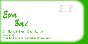 eva bai business card